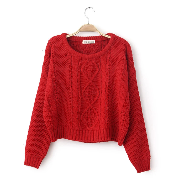 Cre-neck-red-cropped-sweater